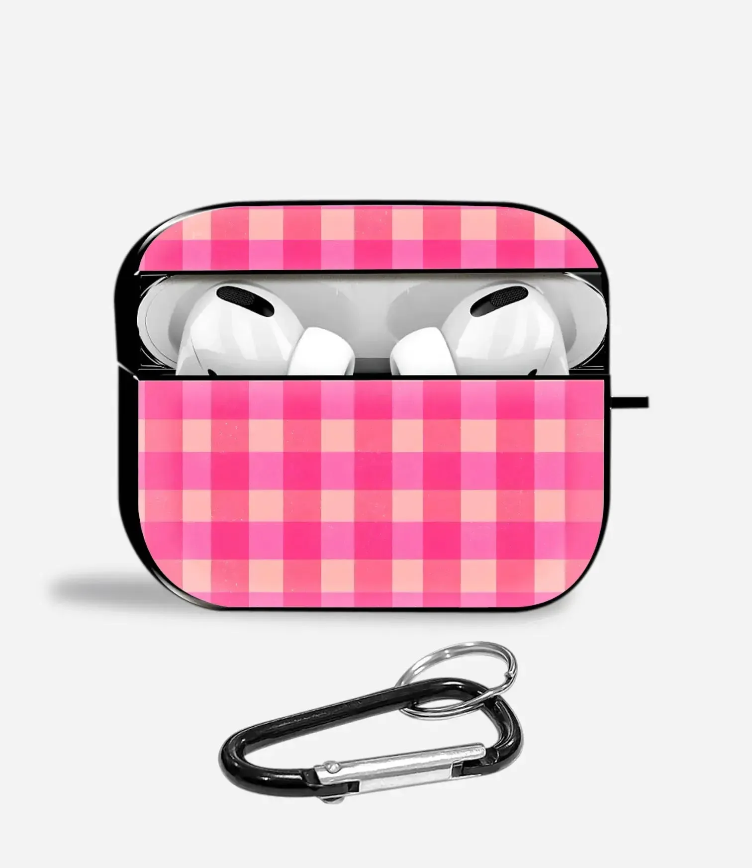 Sweet Checks Aipods Glass Case Compact Key Strap