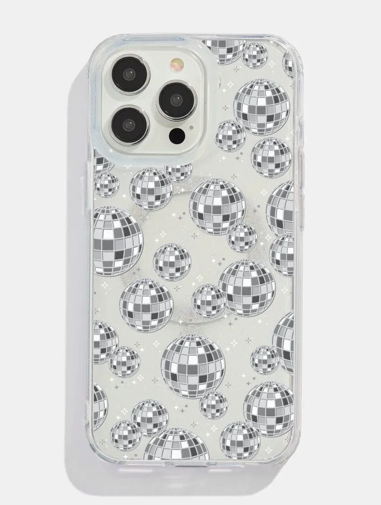 Disco Ball Repeat Glitter MagSafe iPhone Case Trendy Layer Minimal Pattern Texture