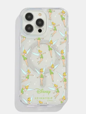 Glossy Texture Layer Soft Grip Layer Disney Peter Pan Tinker Bell Glitter MagSafe iPhone Case