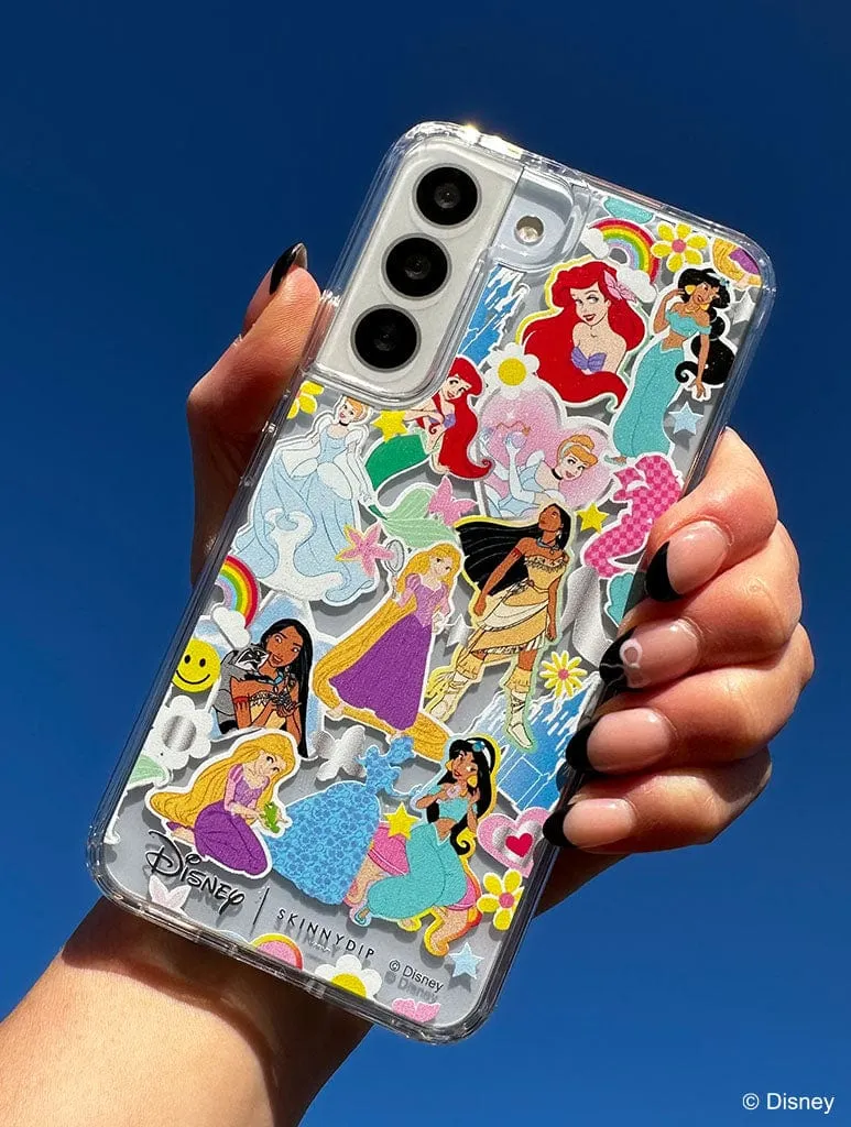 Flexible Surface Texture Disney Princess Sticker Android Case