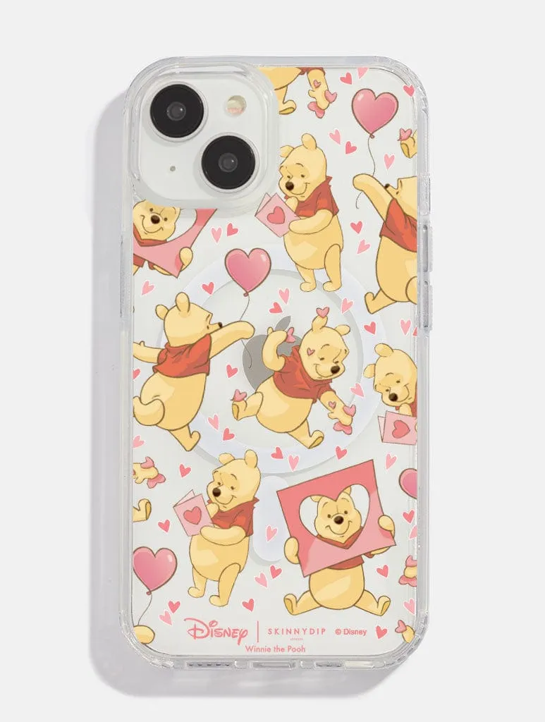 Flexible Edge Full Coverage Disney Winnie the Pooh in Love MagSafe iPhone Case