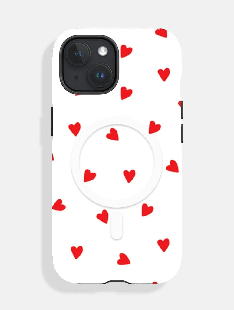 Ditsy Heart MagSafe Ultra Protective iPhone Case Minimal Aesthetic
