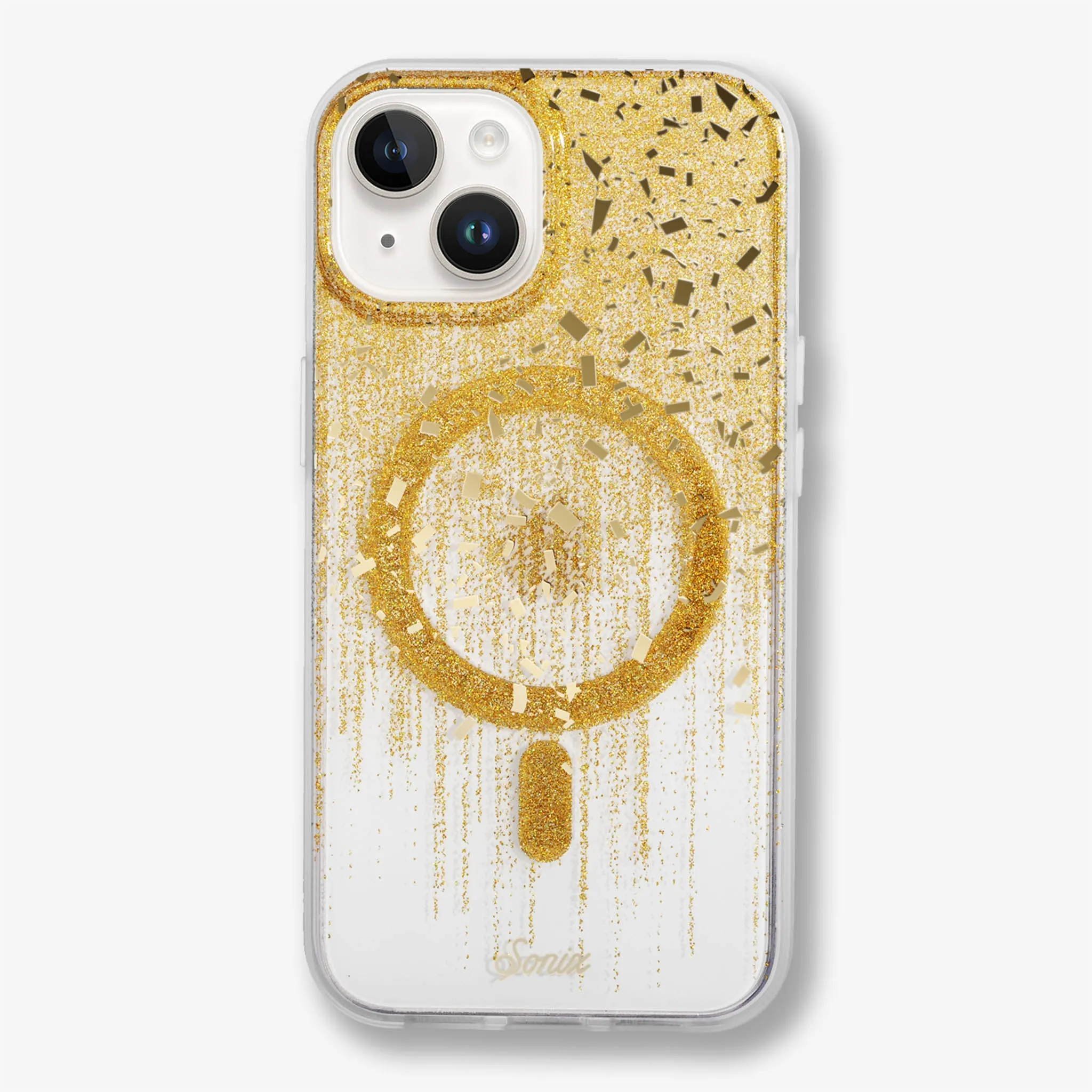 Drippin?? in Gold Magsafe? Compatible iPhone Case Soft Pattern Layer Strong Outline
