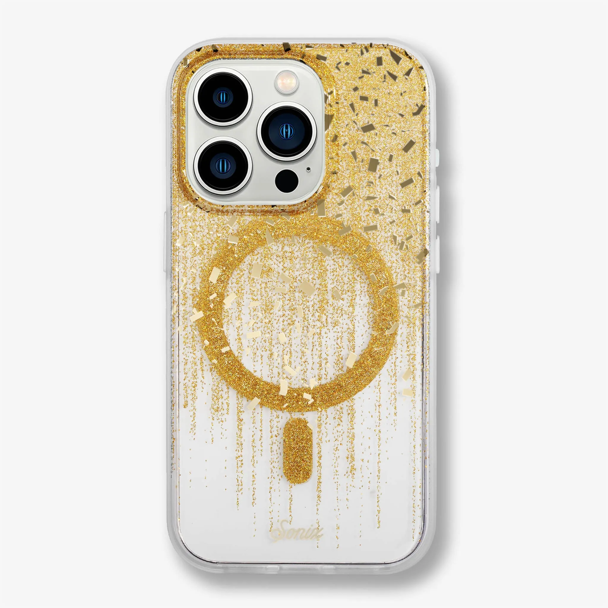 Drippin?? in Gold Magsafe? Compatible iPhone Case Compact Edge