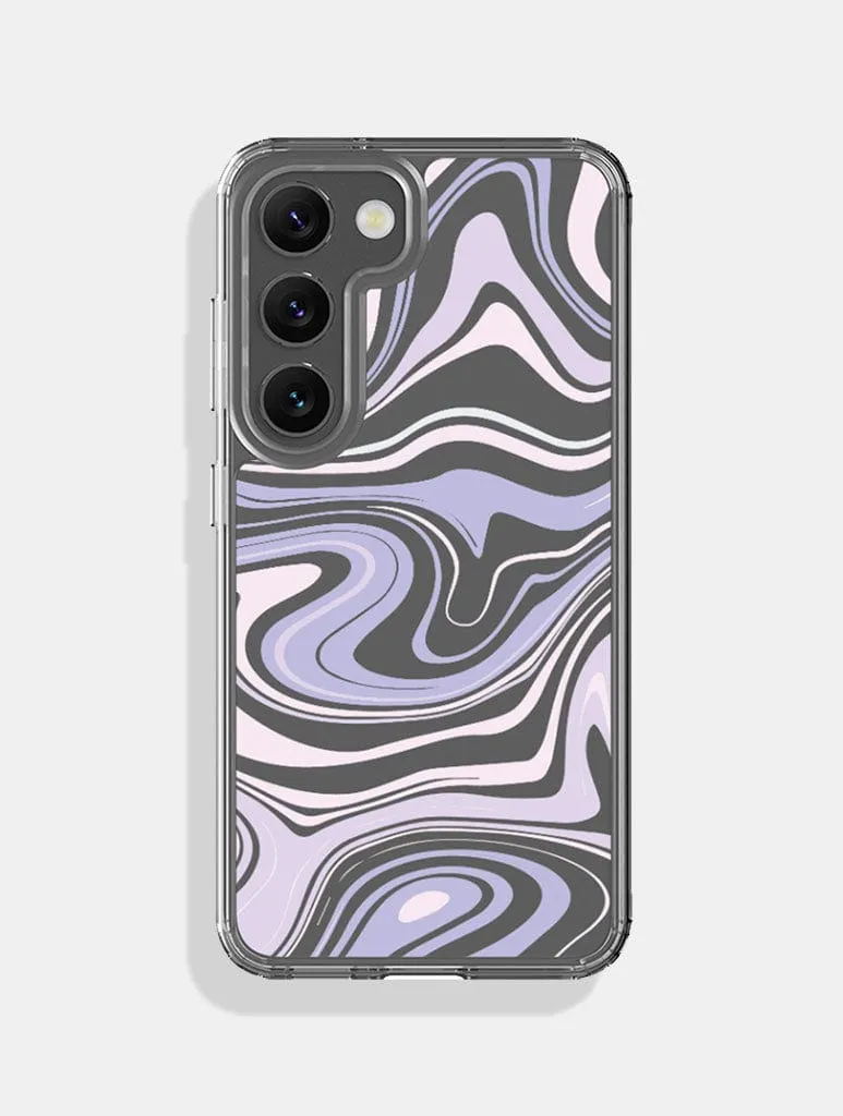 Lilac Retro Swirl Android Case Shock Surface