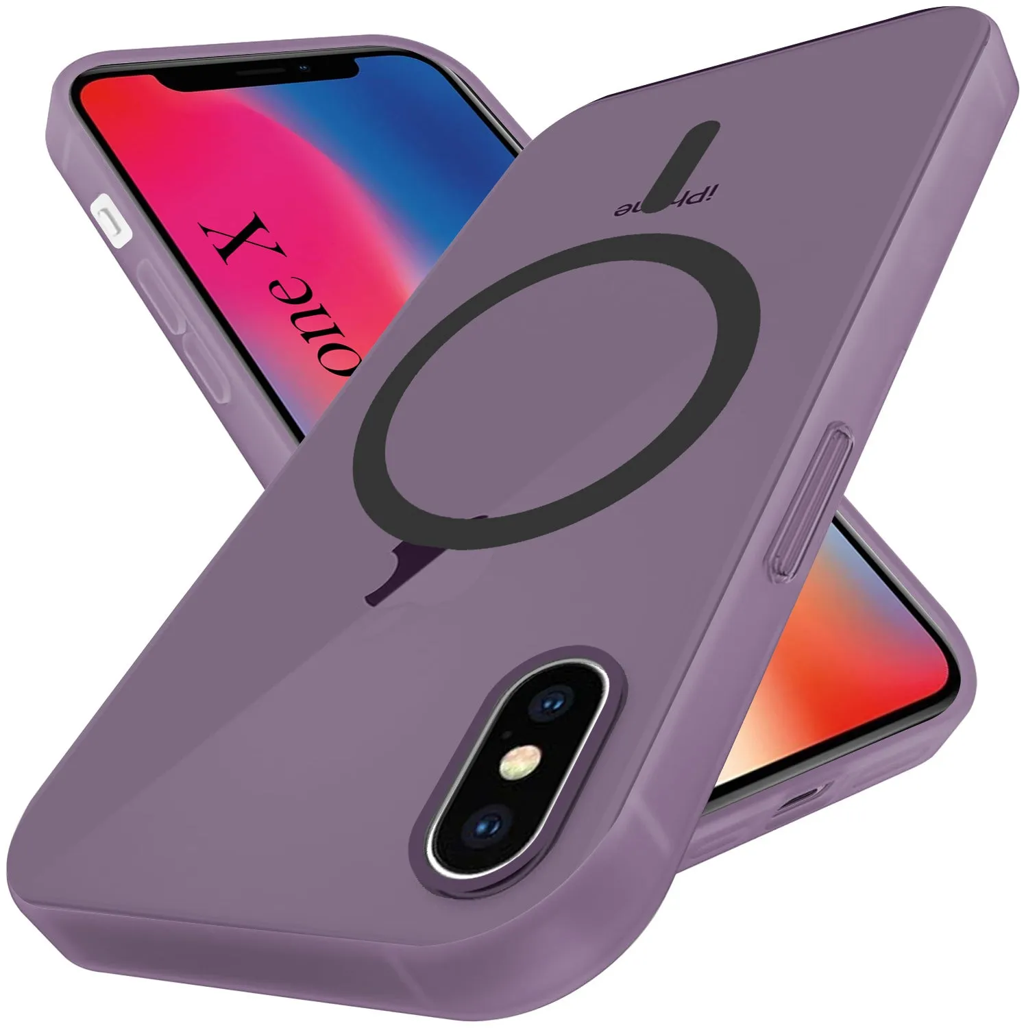 For Apple iPhone X Back Cover Case (Frosted Matte Feel | MagSafe Compatible Wireless Charging | Polycarbonate Material) Eco Friendly