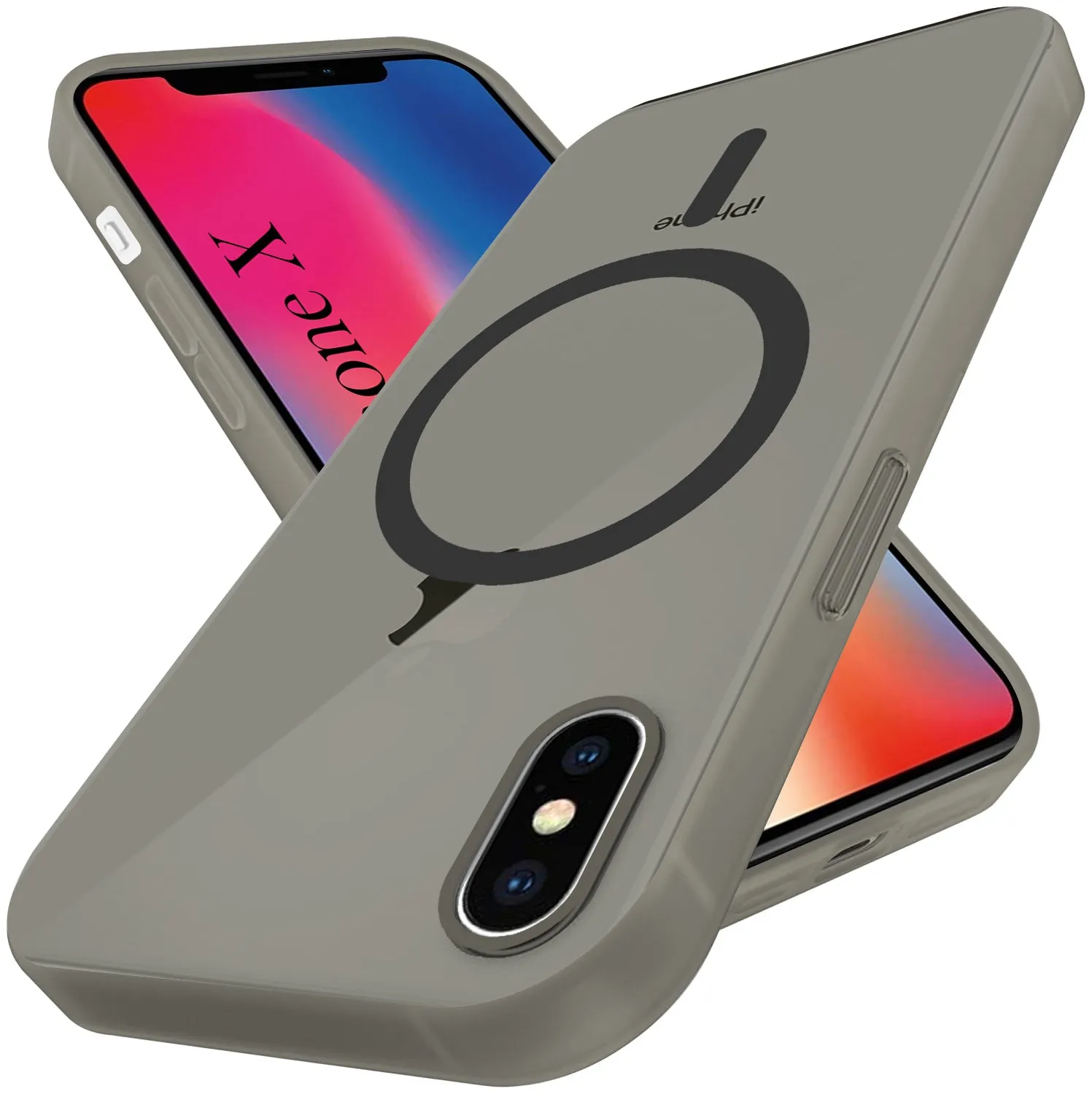Bold Look For Apple iPhone X Back Cover Case (Frosted Matte Feel | MagSafe Compatible Wireless Charging | Polycarbonate Material)