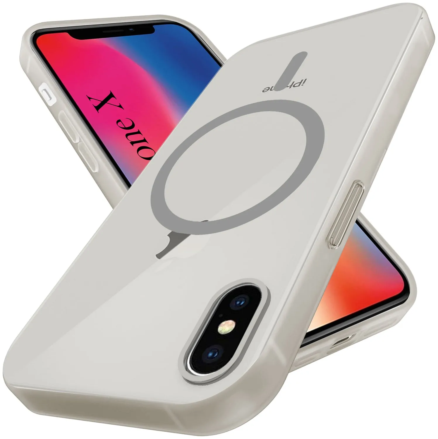 Smooth Shape For Apple iPhone X Back Cover Case (Frosted Matte Feel | MagSafe Compatible Wireless Charging | Polycarbonate Material)