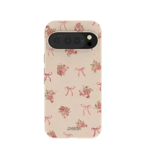 Seashell Roses and Bows Google Pixel 10/10 Pro Case Textured Comfort Travel Essential