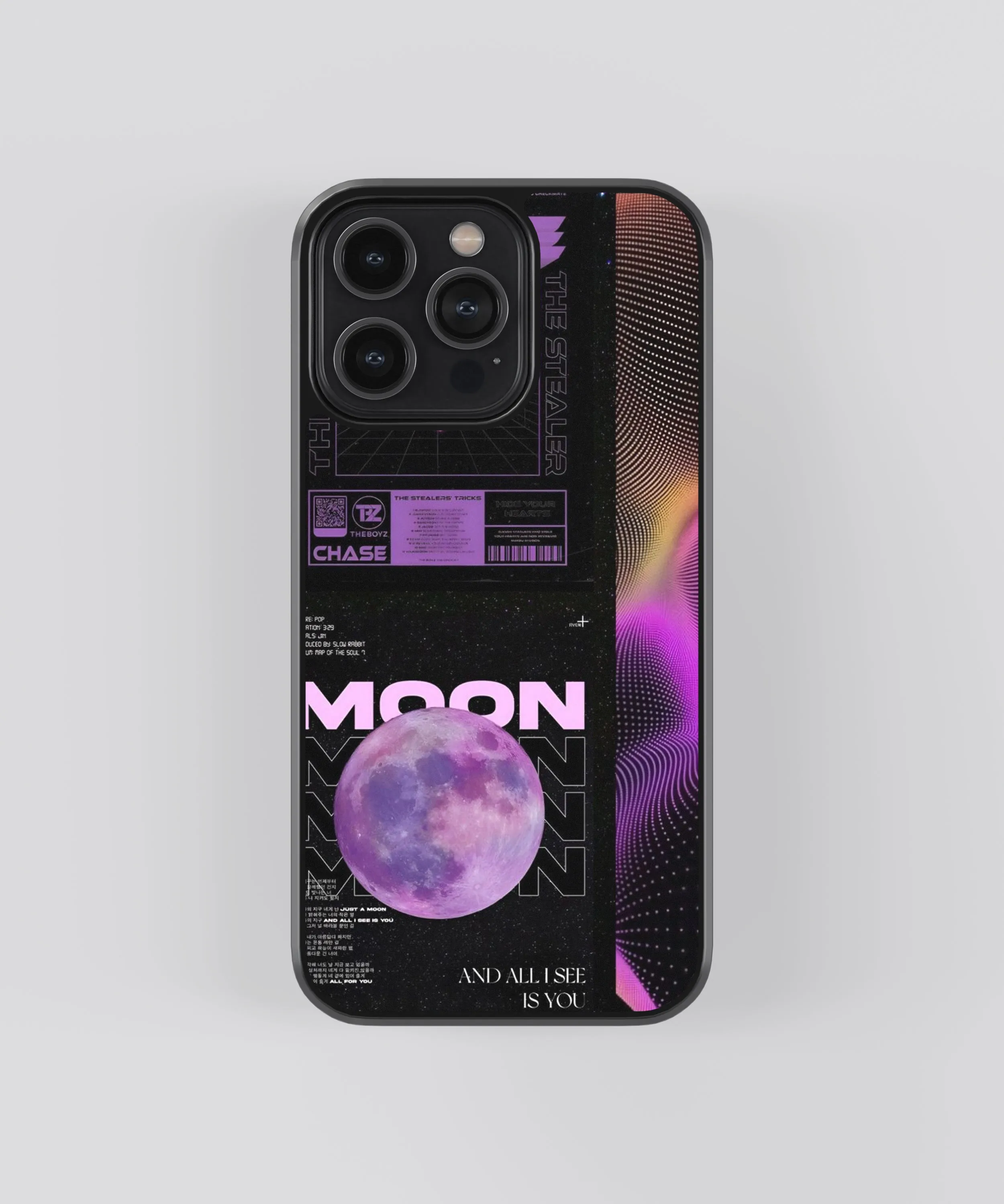 Moon Abstract Glass Phone Case Cover Refined Form Comfort Texture Layer