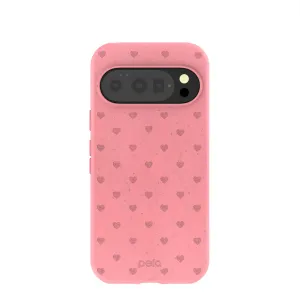 Gradient Design Comfort Padding Bubblegum Pink Hearts Google Pixel 10/10 Pro Case