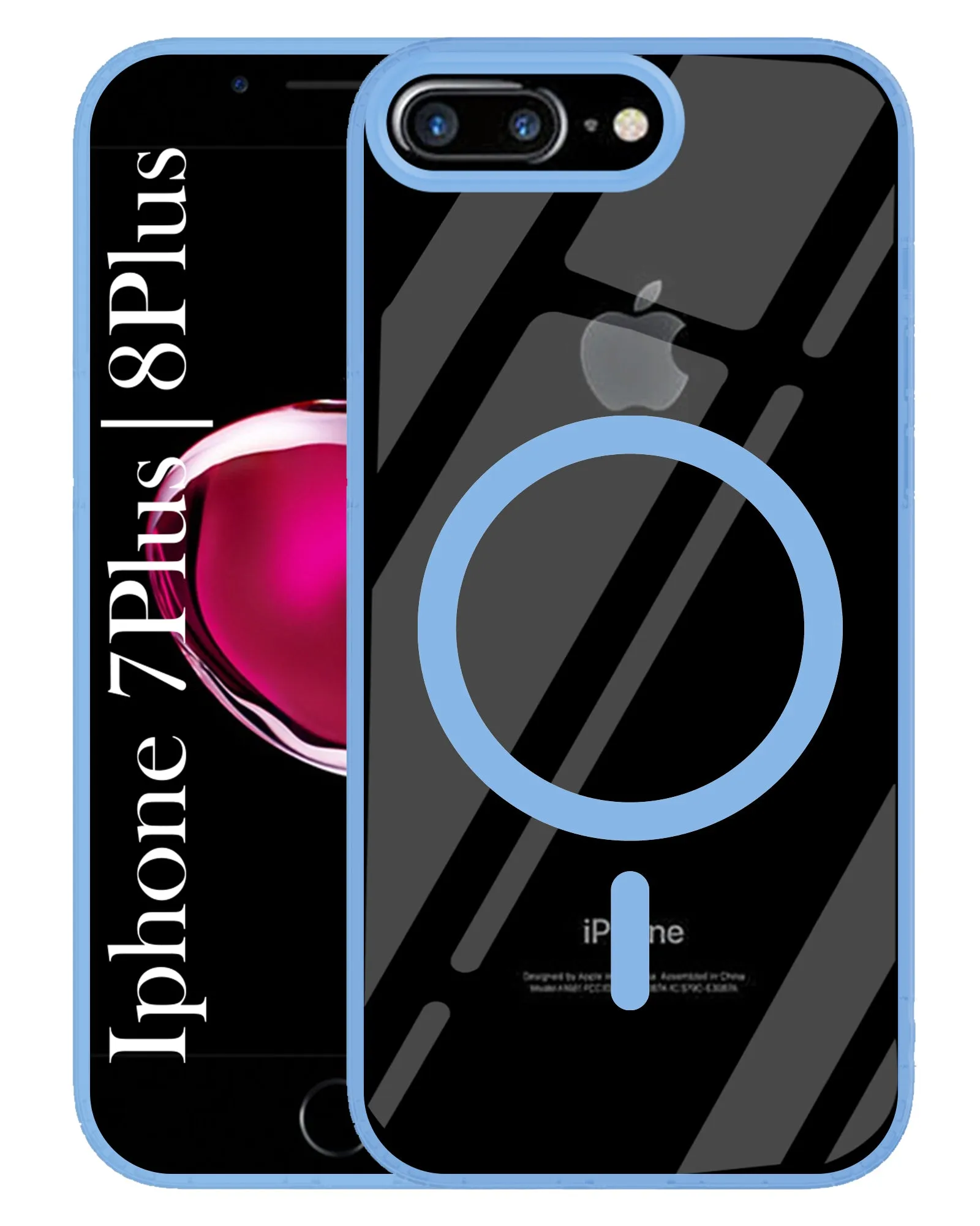 For Apple iPhone 7 Plus | iPhone 8 Plus Back Cover Case (MagSafe Compatible Wireless Charging | Hybrid Camera Bump Protection | Shockproof Polycarbonate Material) Minimal Comfort