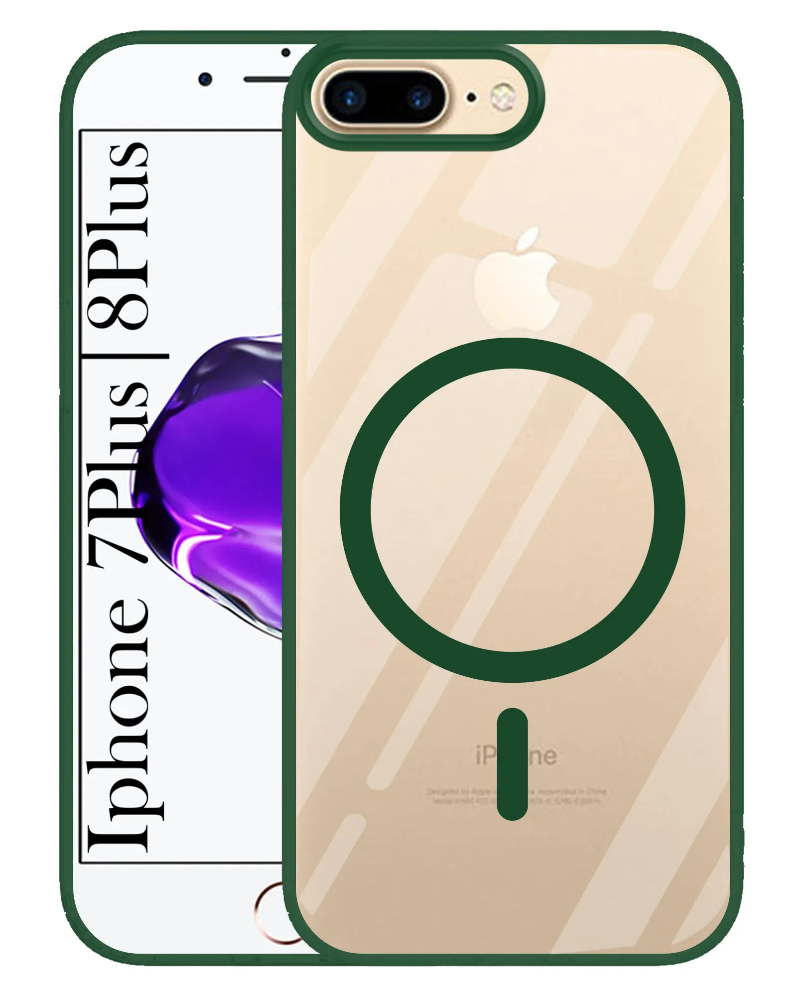 Polished Detail Edge Smooth Touch For Apple iPhone 7 Plus | iPhone 8 Plus Back Cover Case (MagSafe Compatible Wireless Charging | Hybrid Camera Bump Protection | Shockproof Polycarbonate Material)