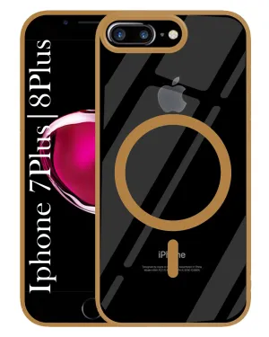 For Apple iPhone 7 Plus | iPhone 8 Plus Back Cover Case (MagSafe Compatible Wireless Charging | Hybrid Camera Bump Protection | Shockproof Polycarbonate Material) Hybrid Touch