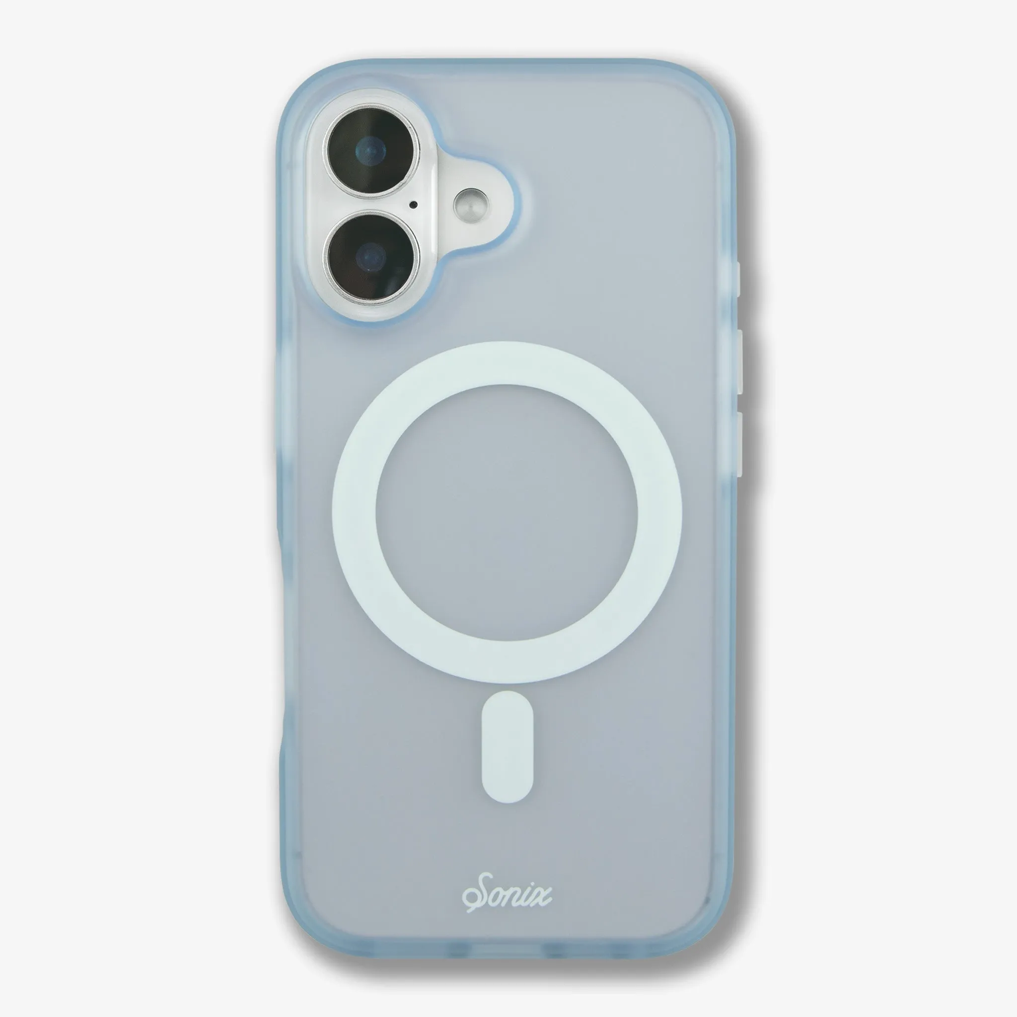 Smooth Look Modern Grip Texture Frosted Matte MagSafe? Compatible iPhone Case - Light Blue