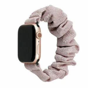 Elegant Comfort Design Elegant Finish Apple Watch Scrunchie Strap (Shiny Pink)