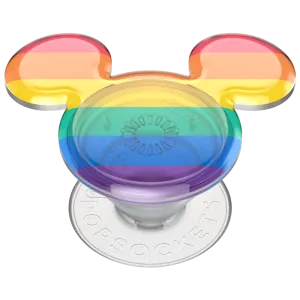 Pop Socket Practical Earridescent Translucent Rainbow Mickey PopGrip