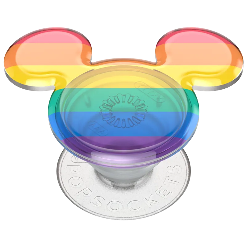 Pop Socket Practical Earridescent Translucent Rainbow Mickey PopGrip
