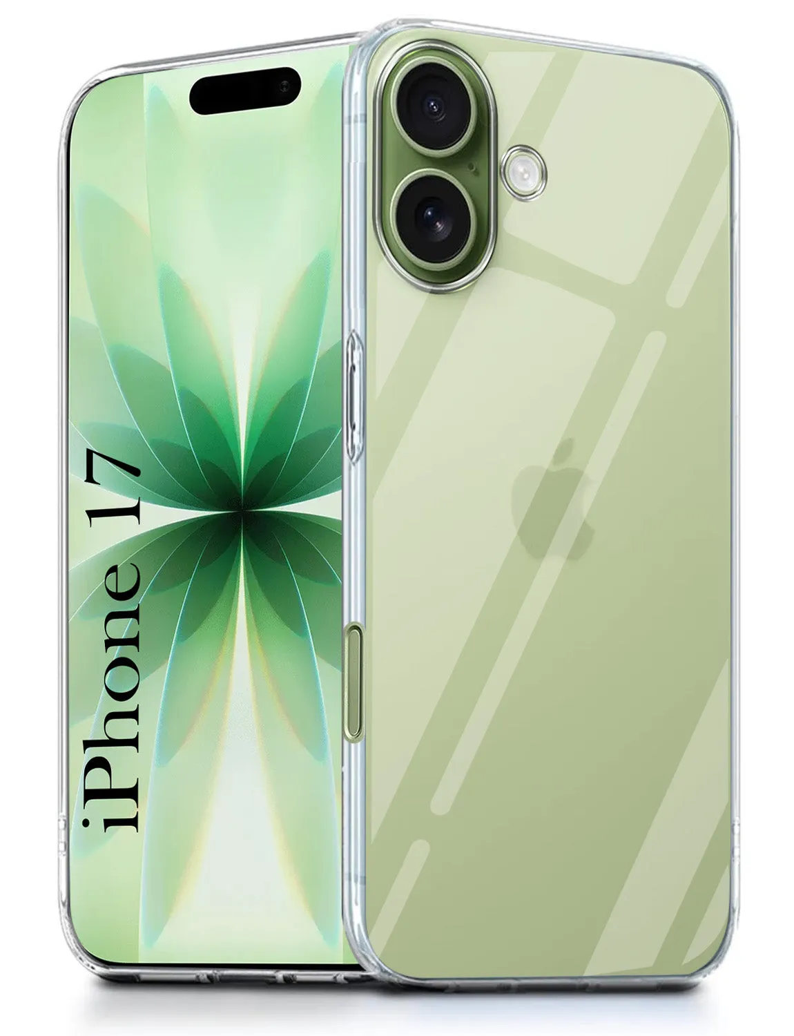 For Apple iPhone 17 Silicone Back Cover Case (Clear Shockproof Case with Camera Protection | Soft and Flexible | Transparent) metal frame