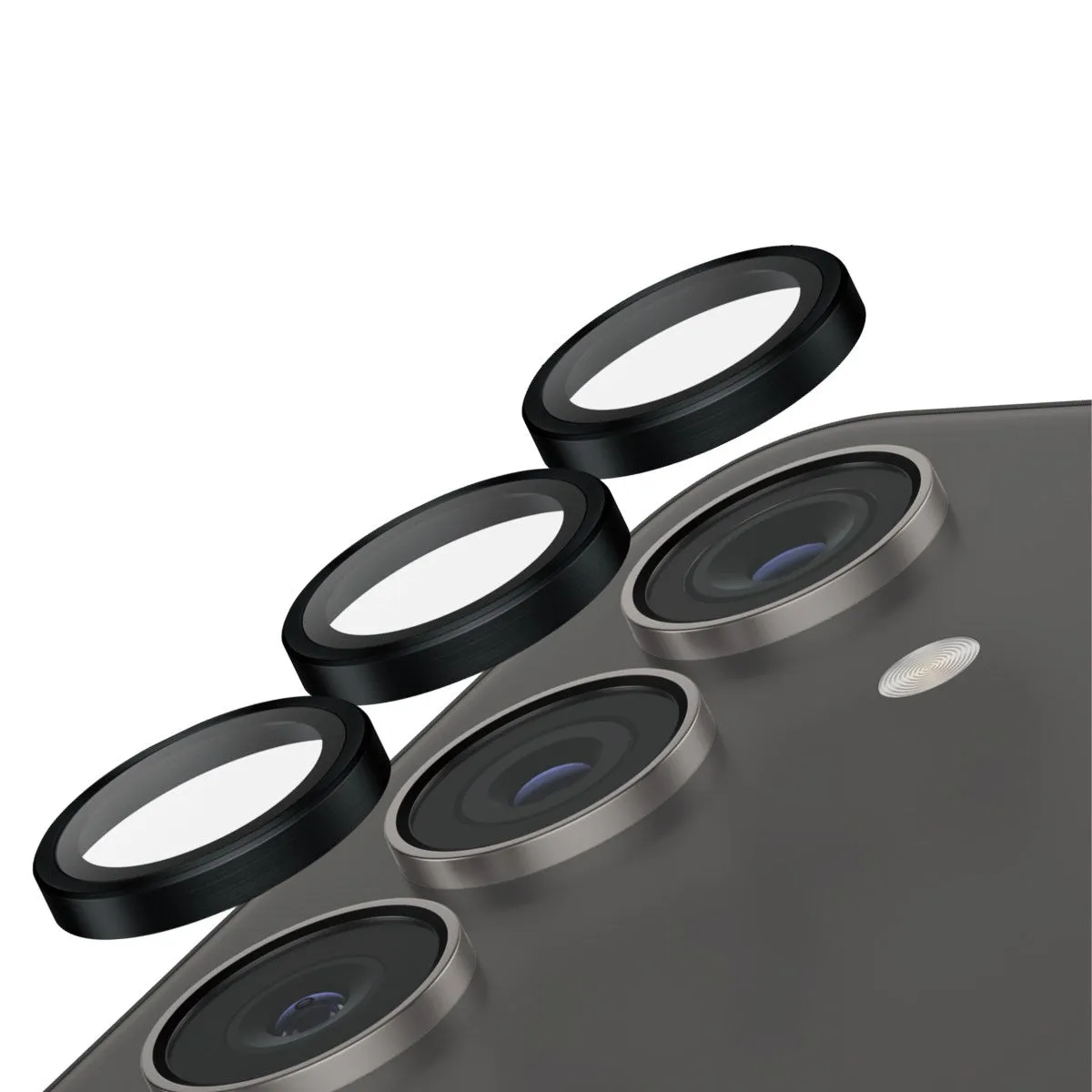 resilient phone glass Screen Shield Elite Plus SAFE. by PanzerGlass? Camera Lens Protector Black Samsung Galaxy S24 FE