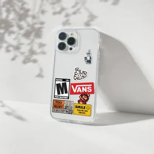 Sleek Texture Rated R Aesthetic Silicone Clear Case