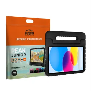 Eiger Peak Junior Case for Apple iPad 10.9 (10th Gen) in Black Compact Gear smart close protector