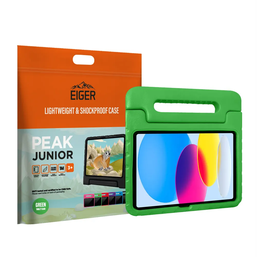 Tablet Sleeve Soft Touch Eiger Peak Junior Case for Apple iPad 10.9 (10th Gen) in Green