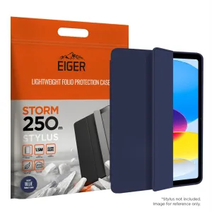 Eiger Storm 250m Stylus Case for Apple iPad 10.9 (10th Gen) in Navy Blue soft corner reinforced case durable modern sleeve