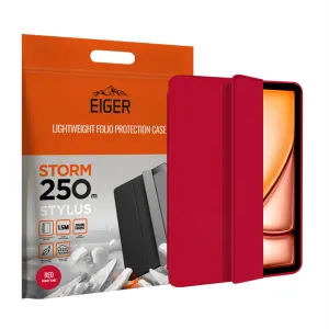 Eiger Storm 250m Stylus Case for Apple iPad Air 11 (2024)/ Air (2022) in Red office ready tablet folio thin yet sturdy cover