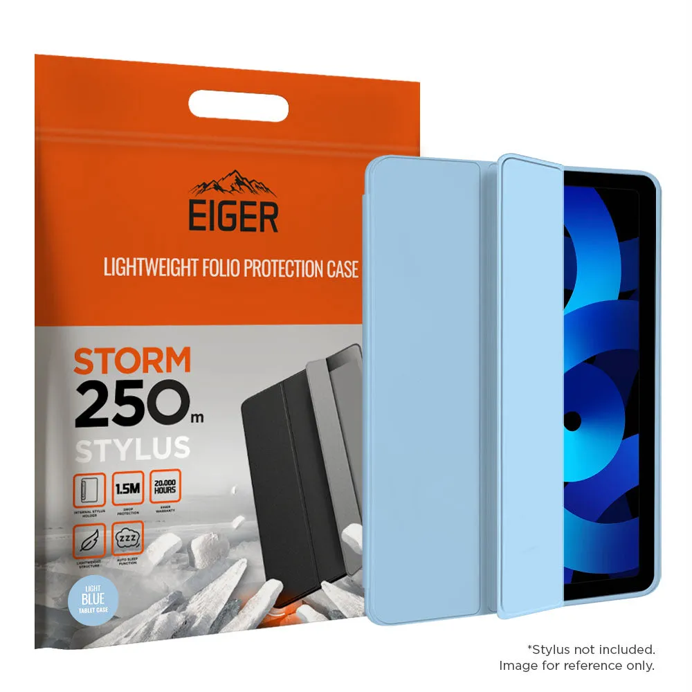 Eiger Storm 250m Stylus Case for Apple iPad Air (2022) in Light Blue Tablet Sleeve Pro Lite