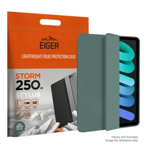 Eiger Storm 250m Stylus Case for Apple iPad Mini 7/ Mini 6 (2021) in Dark Green Anti Shock full body protection case