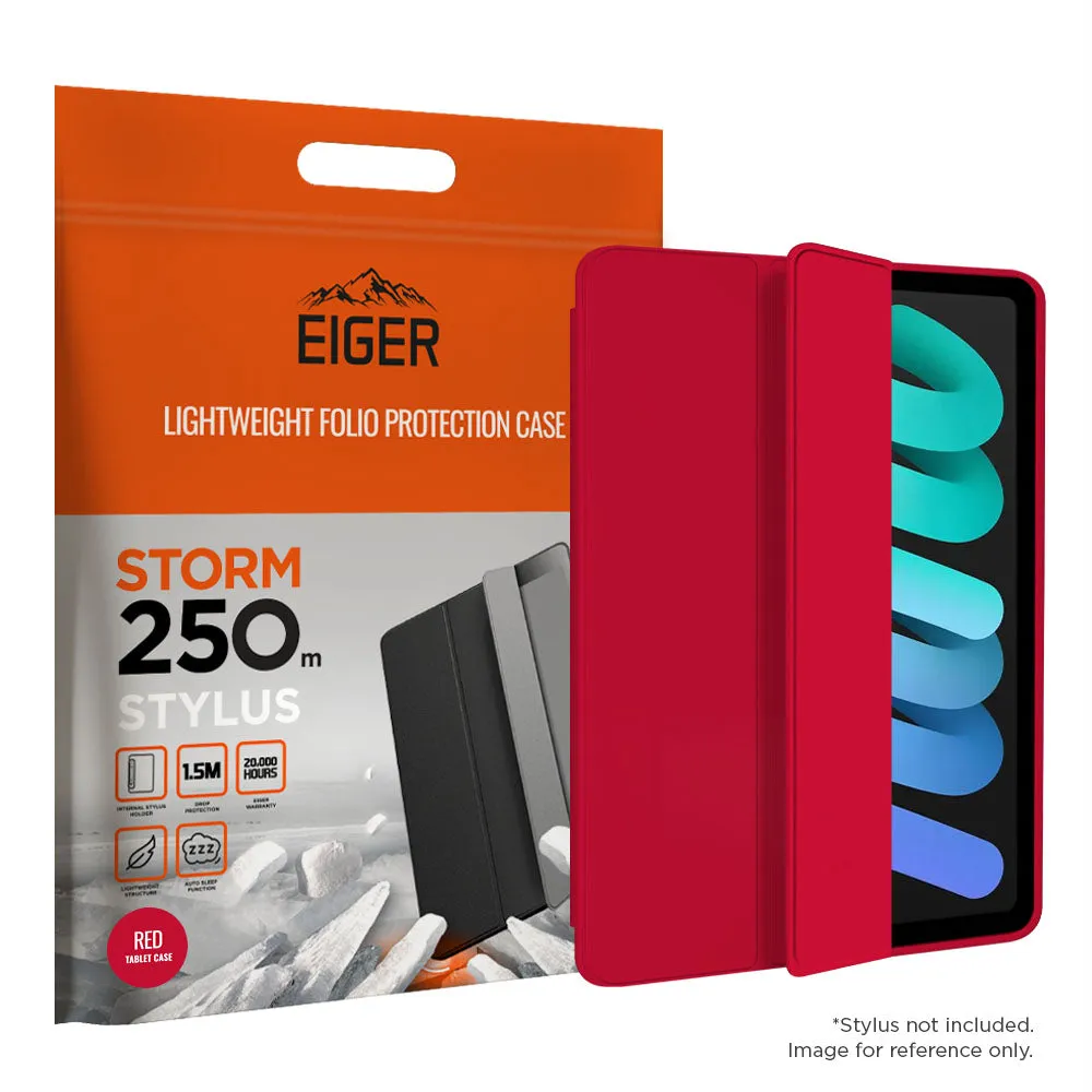 anti dust tablet shell Eiger Storm 250m Stylus Case for Apple iPad Mini 7/ Mini 6 (2021) in Red