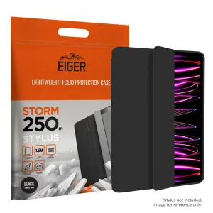 Eiger Storm 250m Stylus Case for Apple iPad Pro 11 (2021) / (2022) in Black Durable protection Tablet Armor Travel Lite