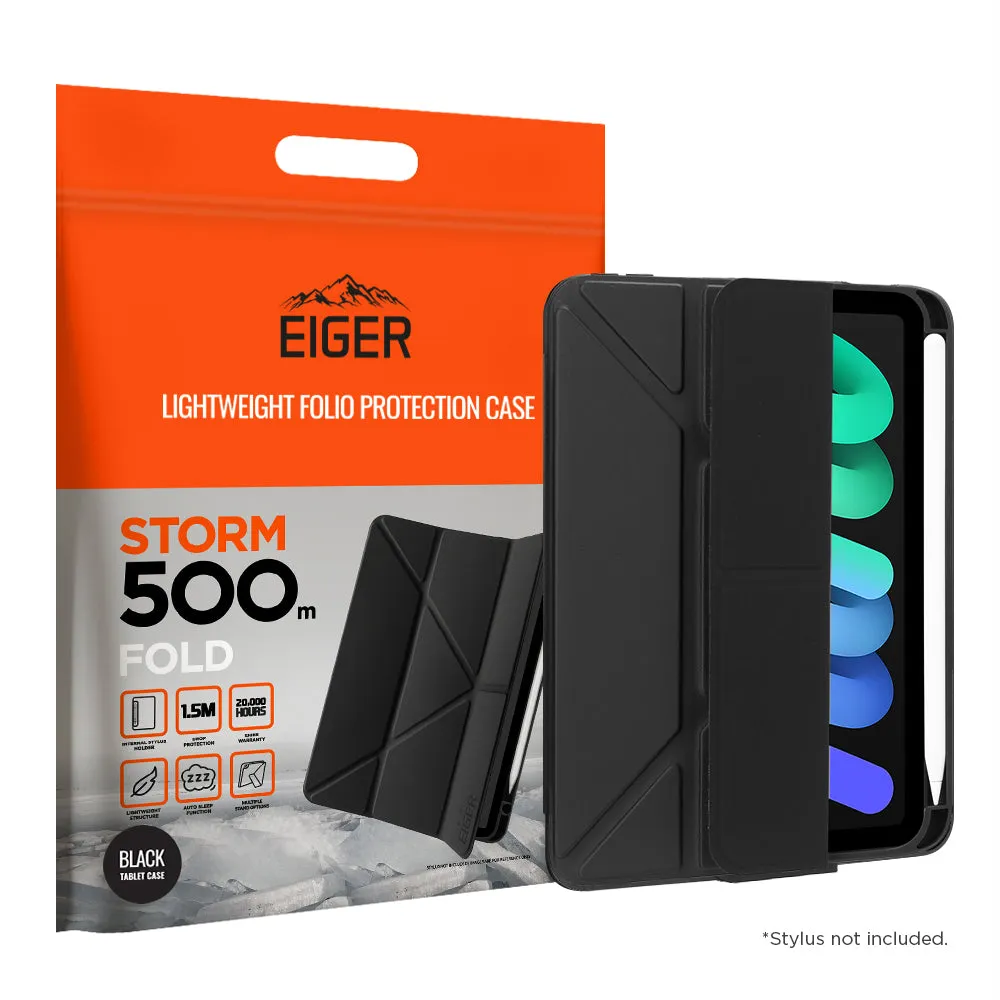 Tablet Sleeve Modern Tablet Sleeve Premium Eiger Storm 500m FOLD for Apple iPad Mini 7/ Mini 6 in Black