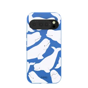 Durable Texture Finish Electric Blue Belugas Google Pixel 10/10 Pro Case