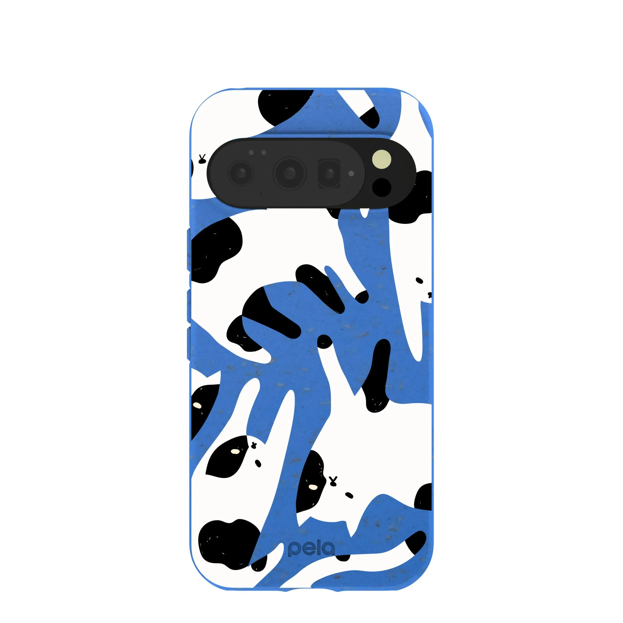 Electric Blue Cat Cow Google Pixel 10/10 Pro Case Soft Layer Stylish Aesthetic