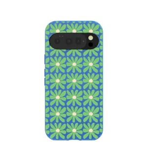 Electric Blue Flower Child Google Pixel 10/10 Pro Case Compact Feel