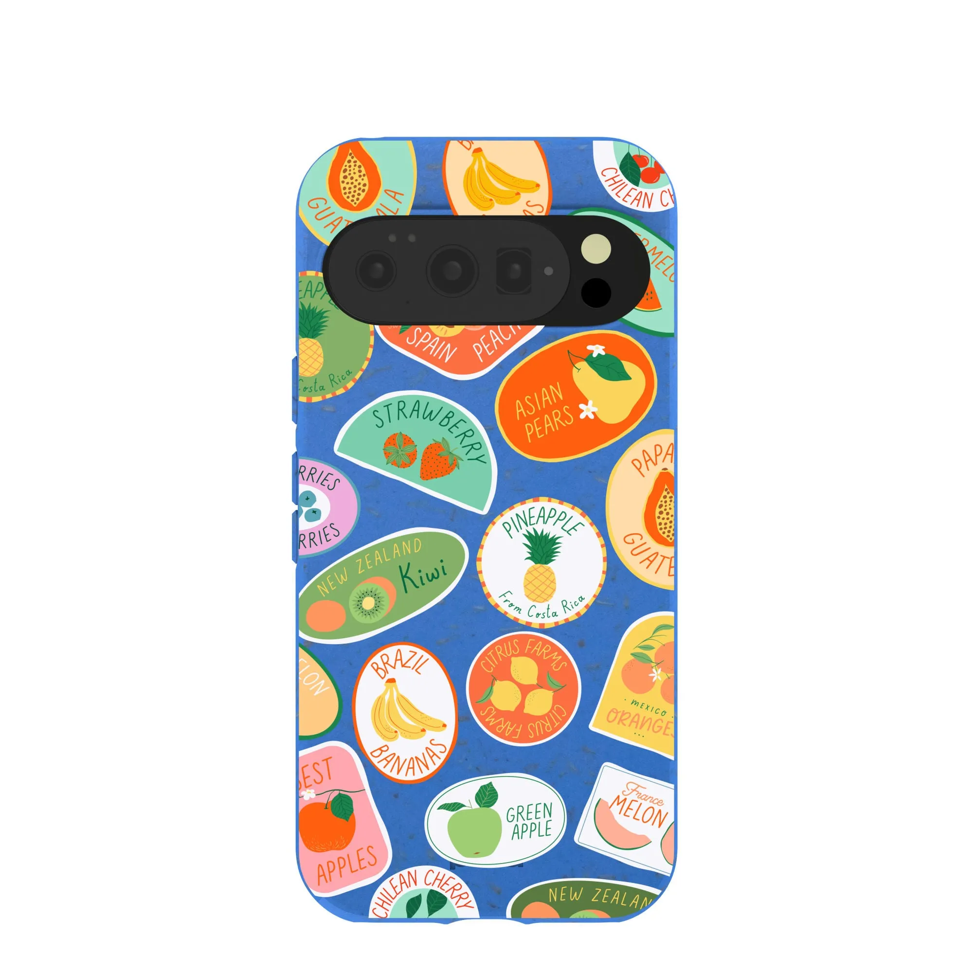 Electric Blue Frutti Club Google Pixel 10/10 Pro Case Durable touch Refined Pattern