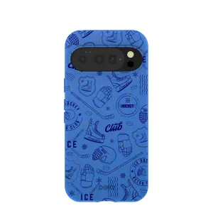 Electric Blue Hockey Postage Google Pixel 10/10 Pro Case Elegant Look