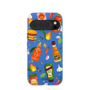 Electric Blue Hot Stuff Google Pixel 10/10 Pro Case Shock Cushion