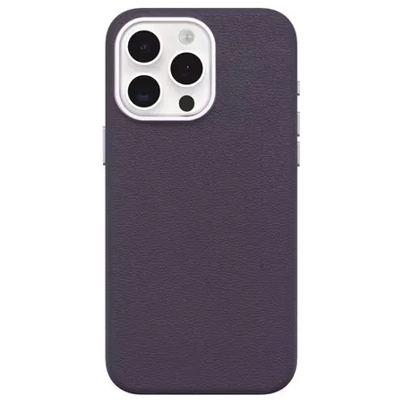 Trendy Layer Symmetry Cactus Leather Case Plum Luxe for iPhone 15 Pro Max