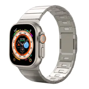 Modern Aesthetic Appeal Apple Watch 'One Bead' Steel Strap (Titanium)