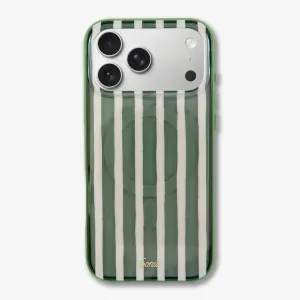 Printed Graphic Abstract Stripe Sage MagSafe? Compatible iPhone Case