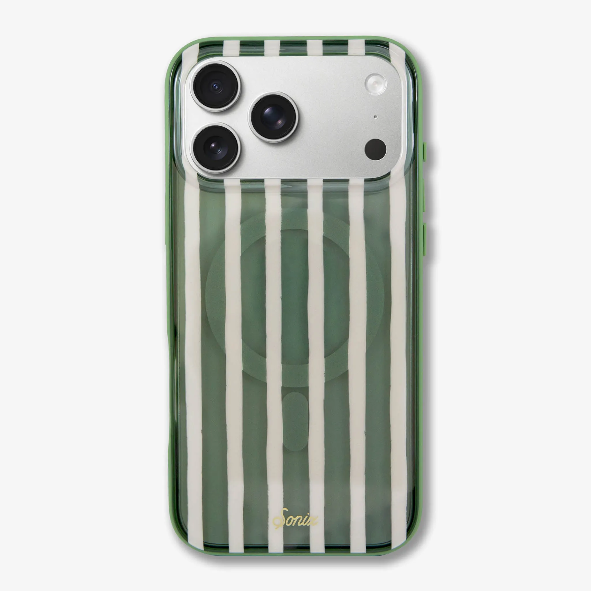 Printed Graphic Abstract Stripe Sage MagSafe? Compatible iPhone Case