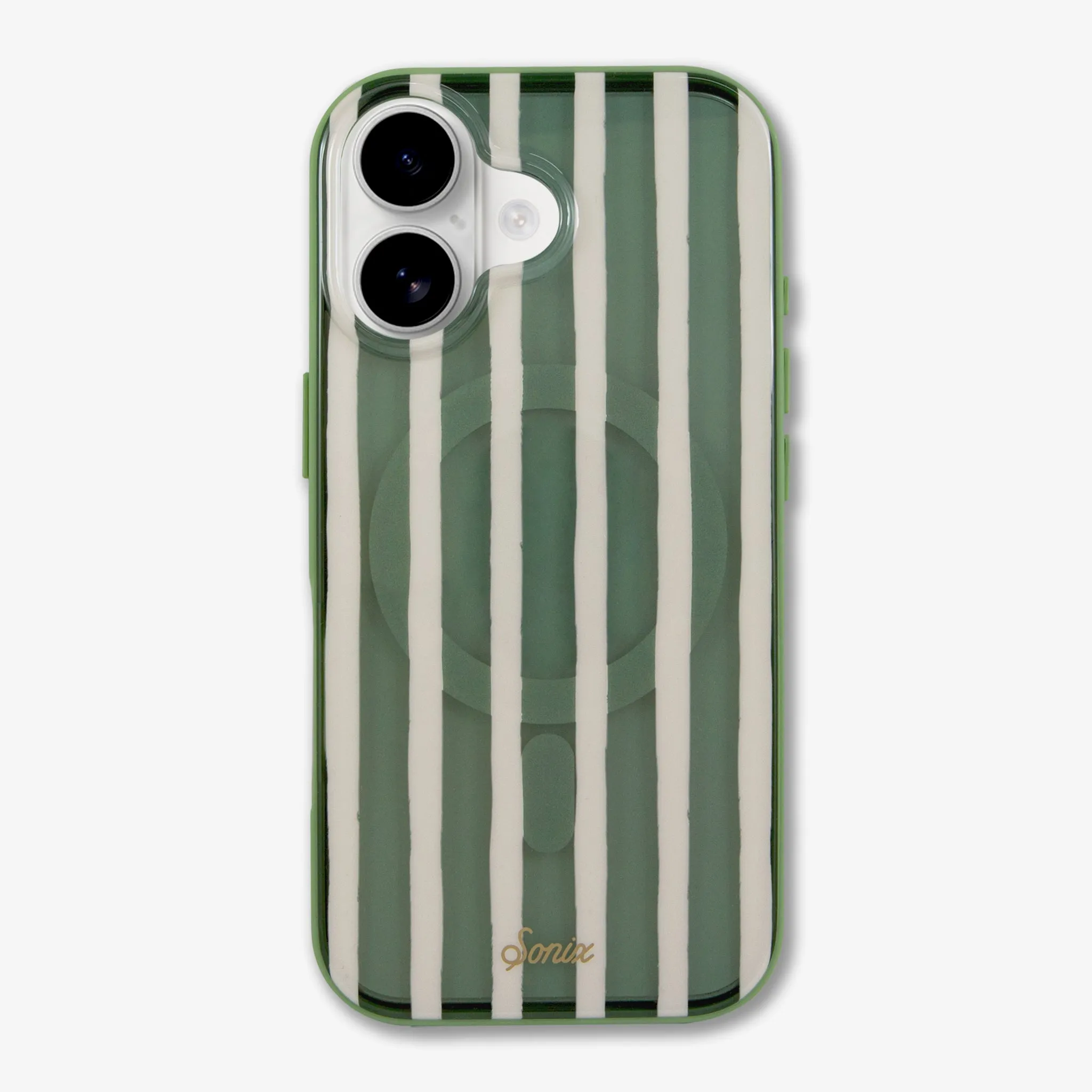 Abstract Stripe Sage MagSafe? Compatible iPhone Case Matte Shield Layer Smooth Outline