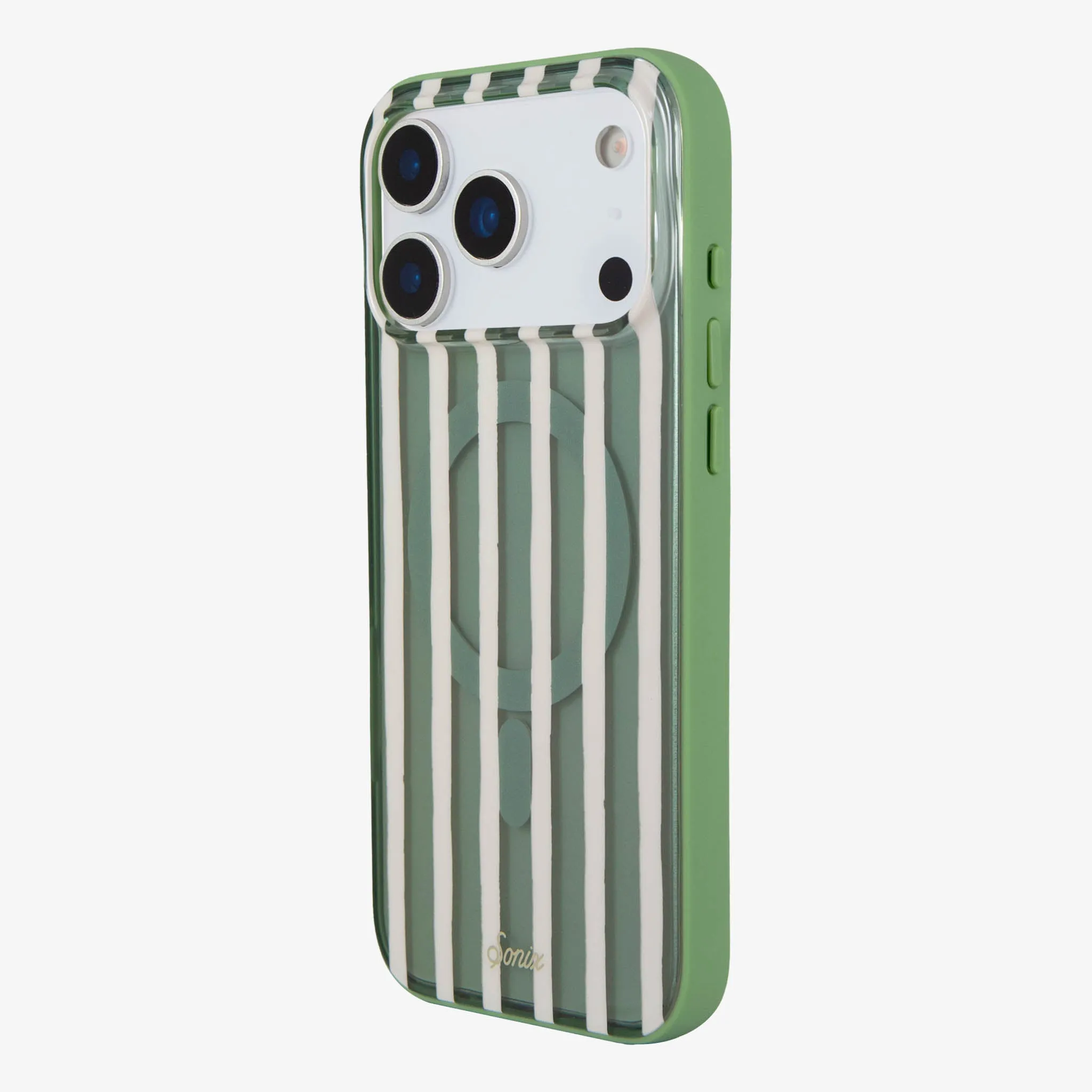 Creative Accent Abstract Stripe Sage MagSafe? Compatible iPhone Case
