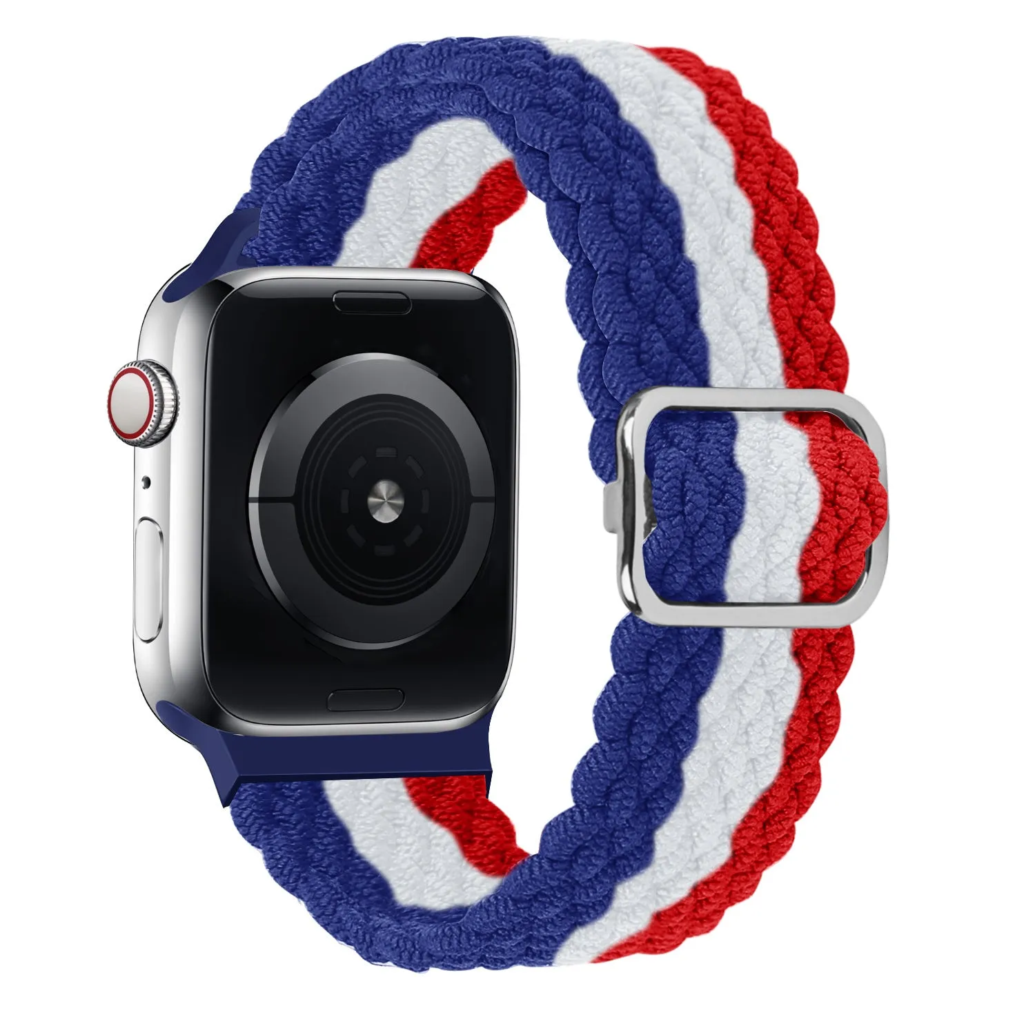 Apple Watch Braided Nylon Strap (Red/White/Blue) Elegant Option