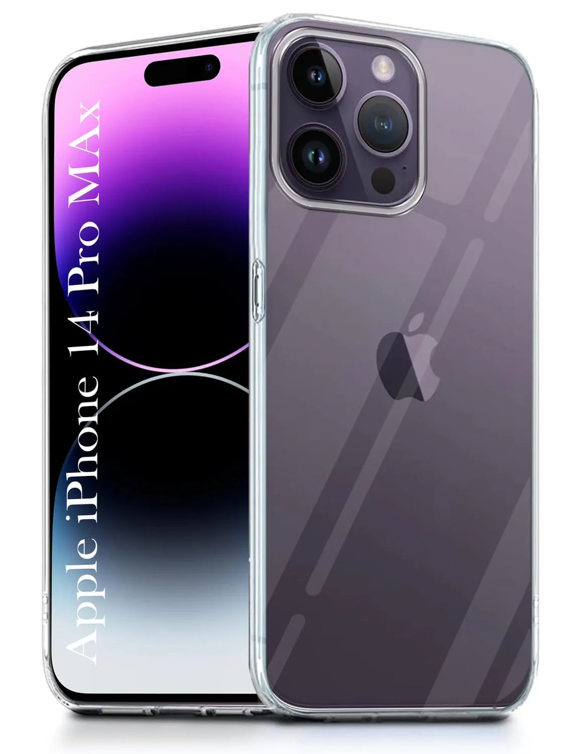 Stylish frame Vivid Surface Detail For Apple iPhone 14 Pro Max Back Cover (Silicone Clear Shockproof Case with Camera Protection | Soft and Flexible | Transparent)