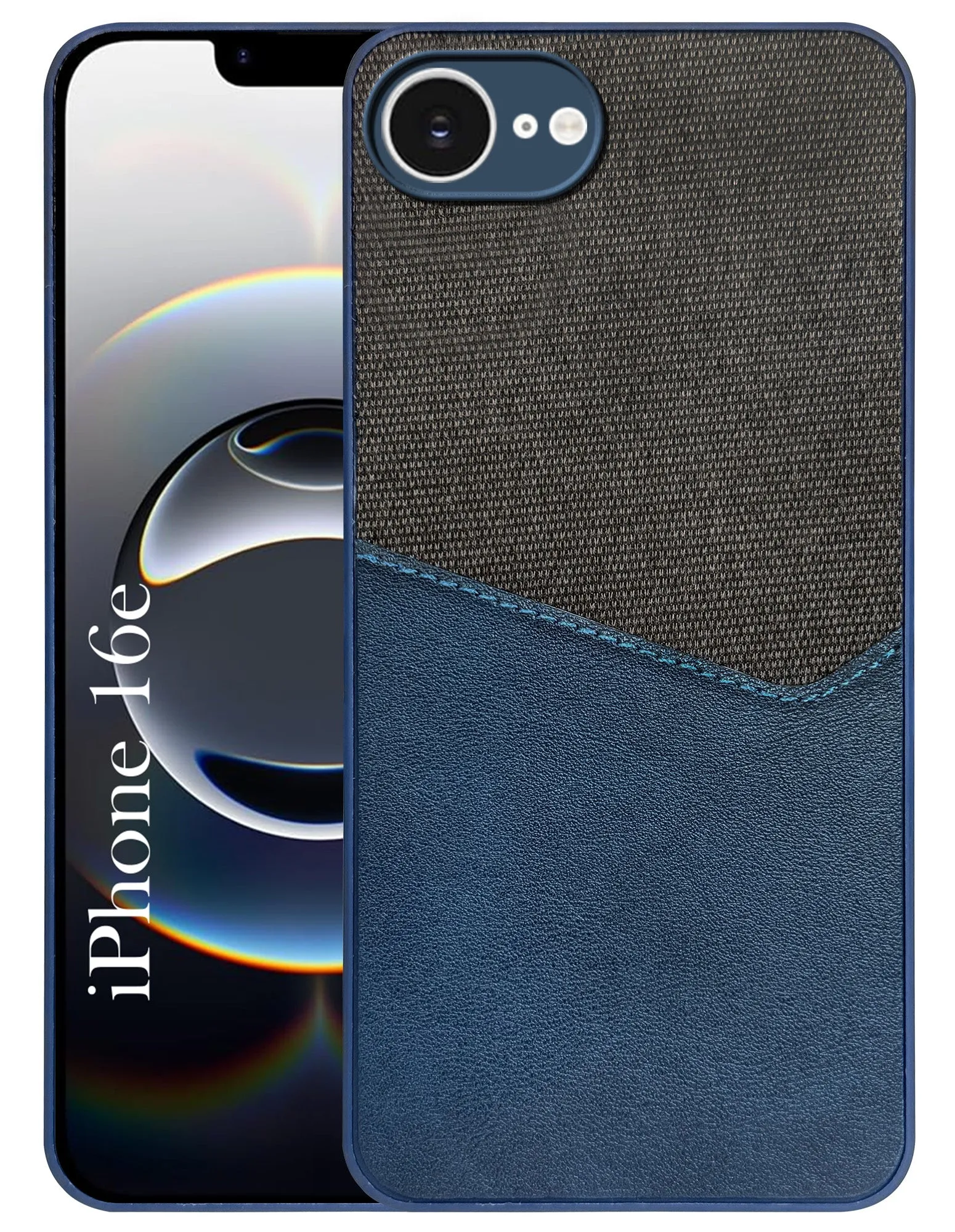 Office use For iPhone 16e Back Cover Case  (Dual PU Leather Stitch | Professional Minimalist | Soft and Flexible)