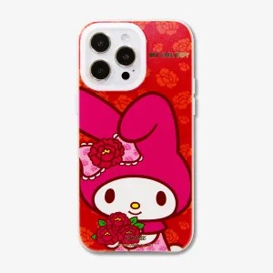 Student Friendly Tough Exterior My Melody? Peonies MagSafe? Compatible iPhone Case